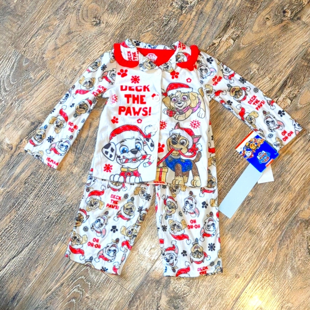 🔵 10 items for $20🔵 NWT 18M Paw Patrol Girls Pajamas PJ's Christmas 18 months